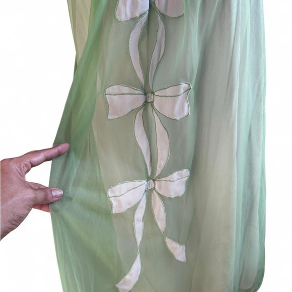 Vintage Light Green Sheer Chemise Nightgown - Picture 3 of 6